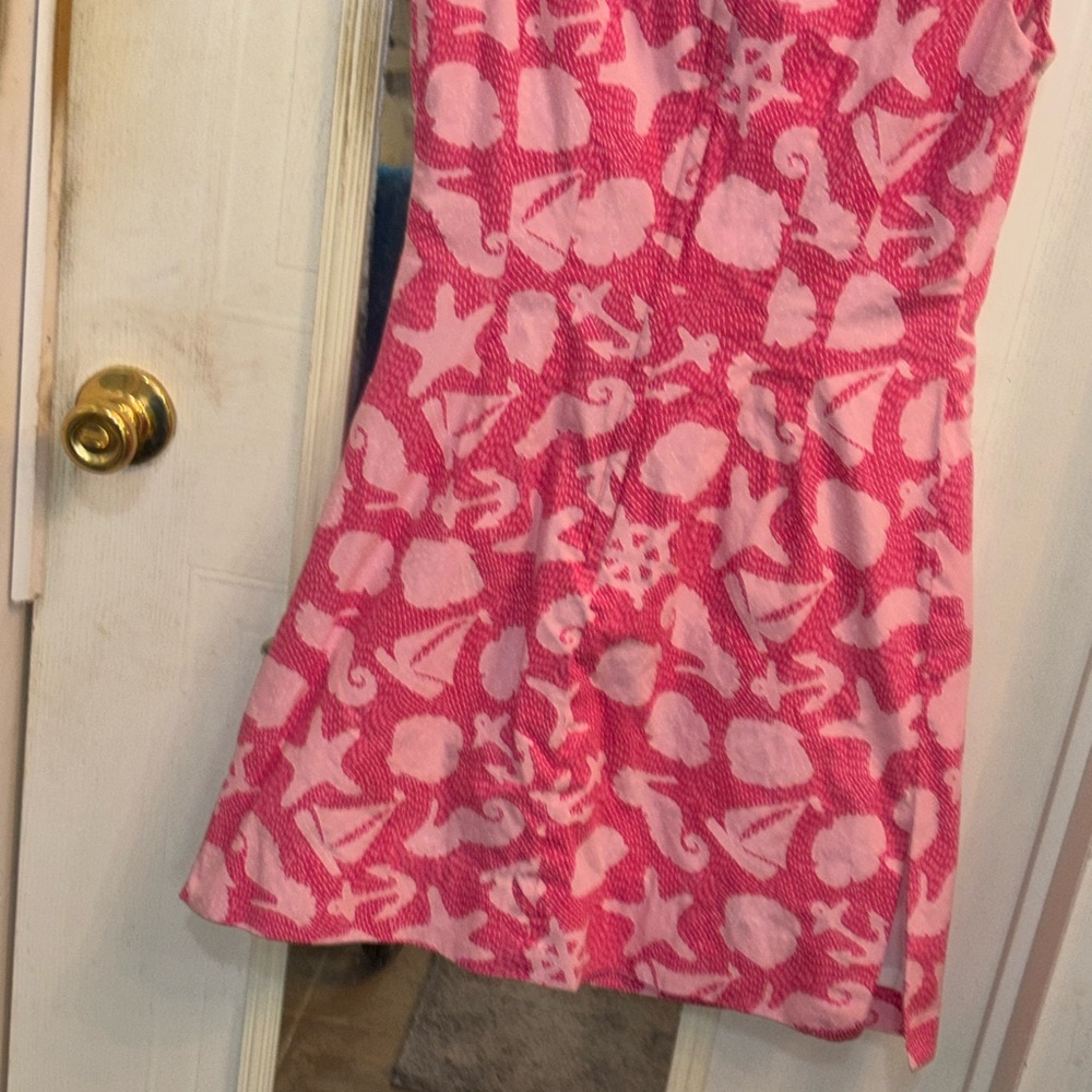 Lilly Pulitzer Pink and White Strapless Sundress